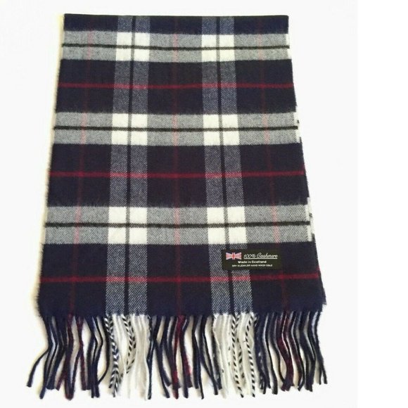 Men's Plaid 100% CASHMERE SCARF - Picture 4 of 4